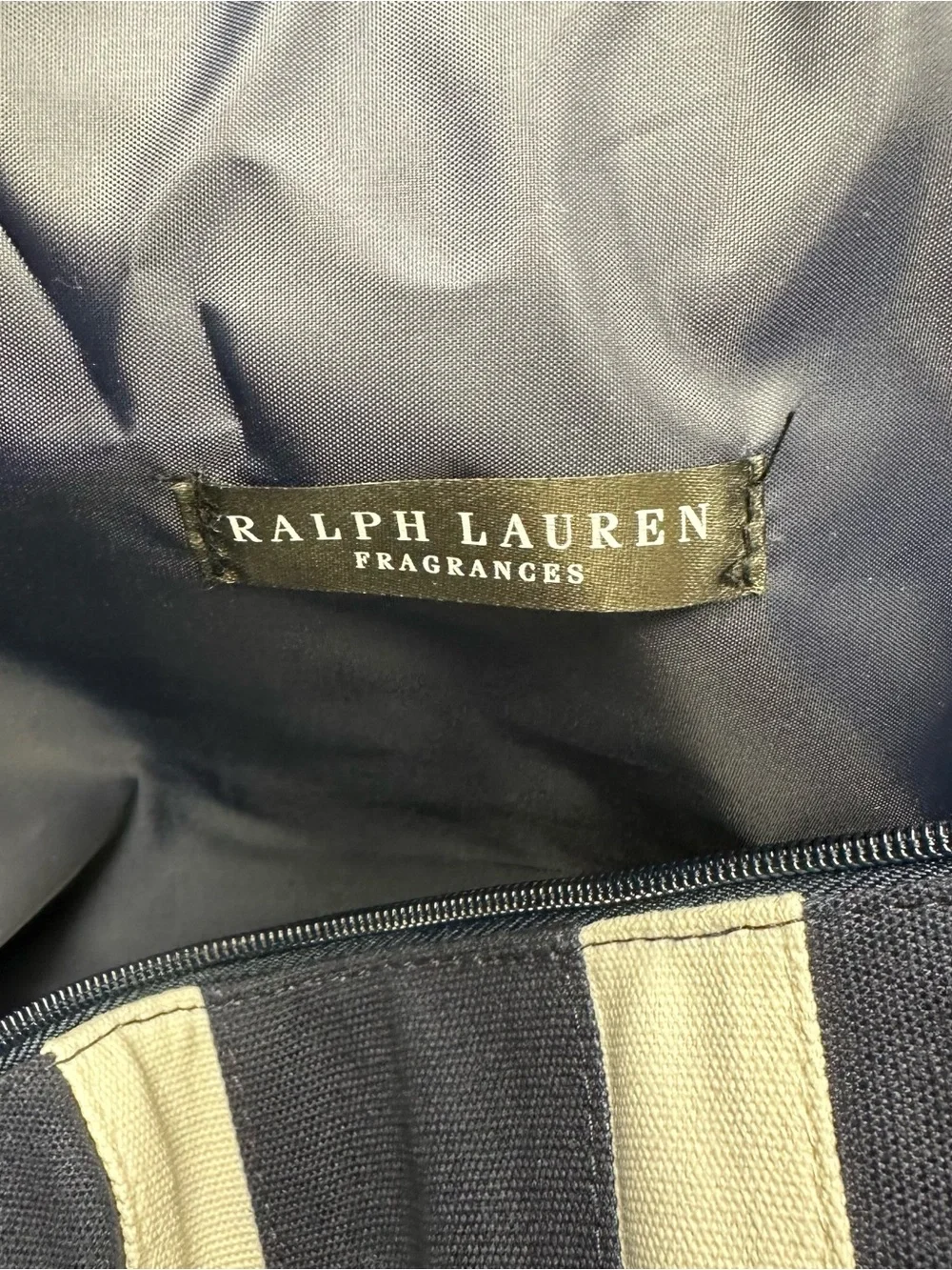 RALPH LAUREN Polo Navy Blue duffle Carry On Gym Bag Travel Weekender Bag